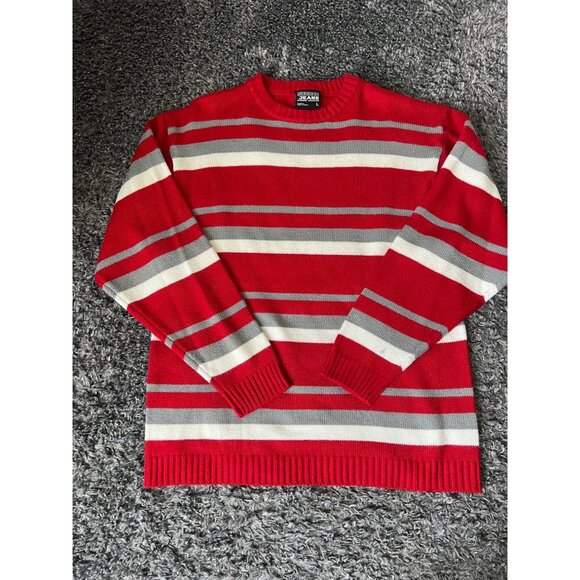 Vintage Source Jeans Red Striped Knitwear Sweater J3 - Picture 1 of 4